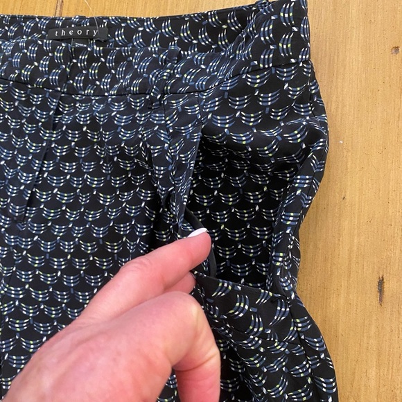 Theory women’s silk pants pockets, pleated black blue new without tag, size 30 - Picture 8 of 14